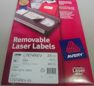 AVERY- REMOVABLE LASER LABELS